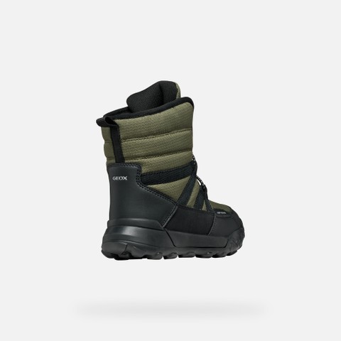Waterproof ankle boots TREKKYUP ABX JUNIOR Dark Green/Black - image number 4 | GEOX