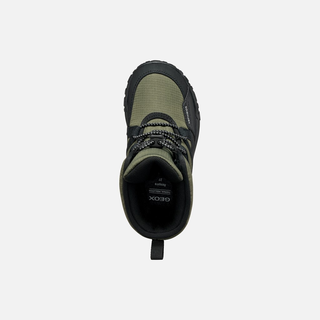 Waterproof ankle boots TREKKYUP ABX JUNIOR Dark Green/Black - image number 5 | GEOX