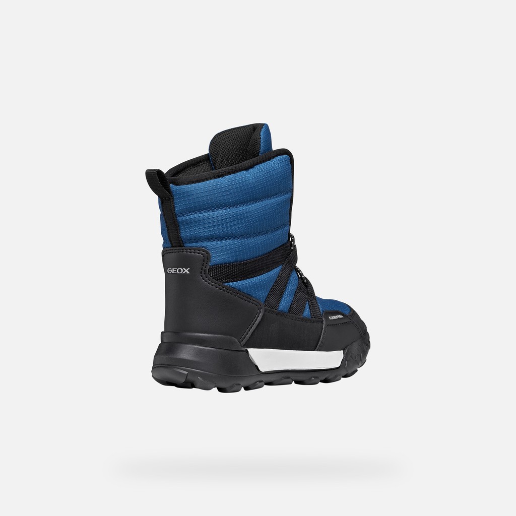 Waterproof ankle boots TREKKYUP ABX JUNIOR Jeans/Black - image number 4 | GEOX