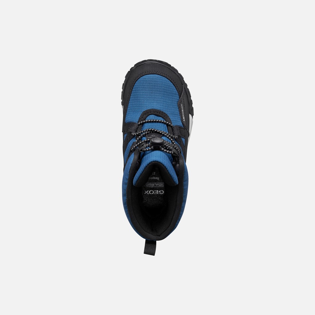 Waterproof ankle boots TREKKYUP ABX JUNIOR Jeans/Black - image number 5 | GEOX