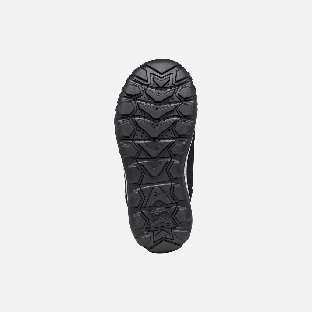 Waterproof ankle boots TREKKYUP ABX JUNIOR Jeans/Black - image number 6 | GEOX