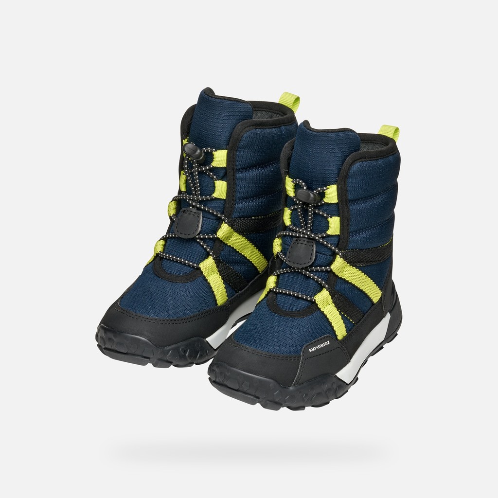 Winter boots TREKKYUP ABX JUNIOR Navy/Lime - image number 7 | GEOX