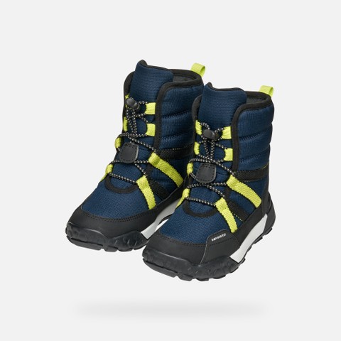 Winter boots TREKKYUP ABX JUNIOR Navy/Lime - image number 7 | GEOX