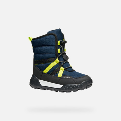 Winter boots TREKKYUP ABX JUNIOR Navy/Lime - image number 2 | GEOX