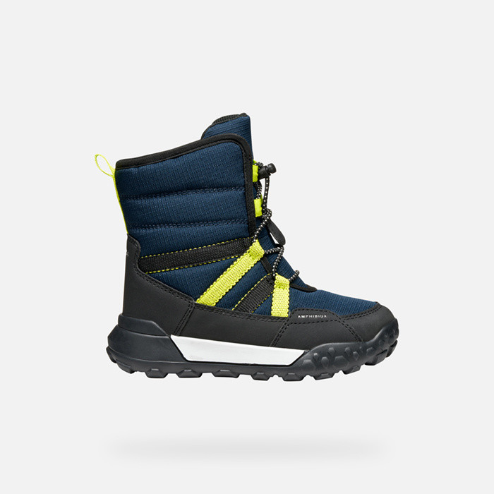 Winter boots TREKKYUP ABX JUNIOR Navy/Lime | GEOX