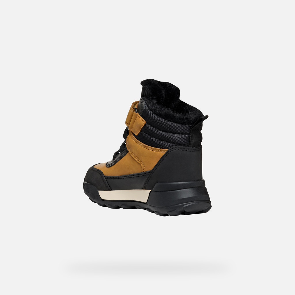 Geox® TREKKYUP ABX JUNIOR: Dark Yellow/Black waterproof boots | Geox ® Geox® TREKKYUP ABX JUNIOR: Dark Yellow/Black waterproof boots | Geox ®