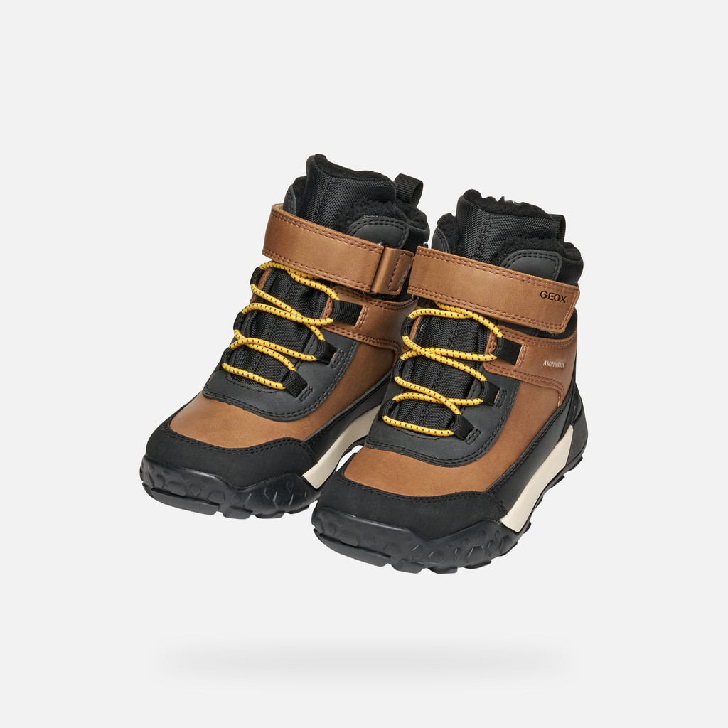 Winter boots TREKKYUP ABX JUNIOR Light Brown/Black - image number 7 | GEOX