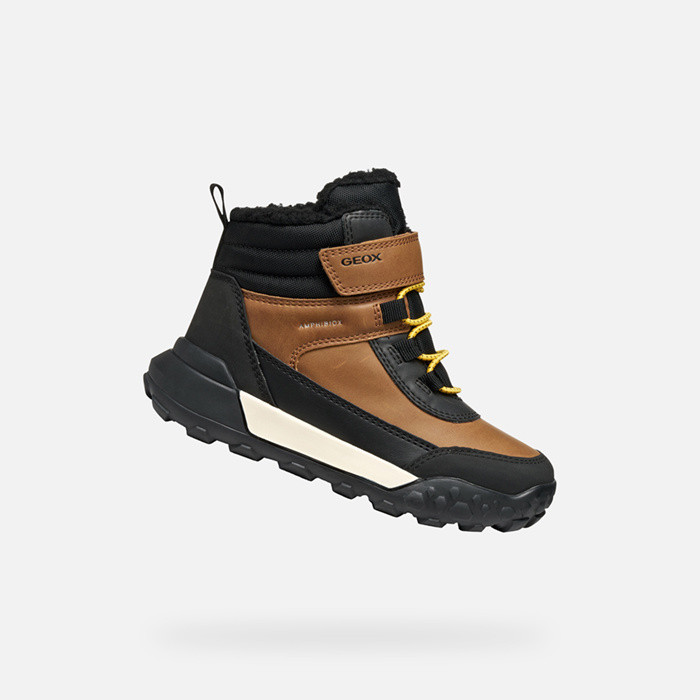 Winter boots TREKKYUP ABX JUNIOR Light Brown/Black | GEOX