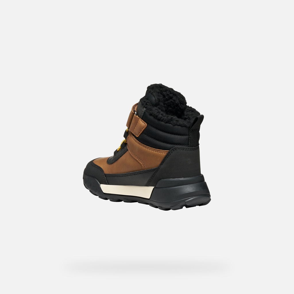 Winter boots TREKKYUP ABX JUNIOR Light Brown/Black - image number 3 | GEOX