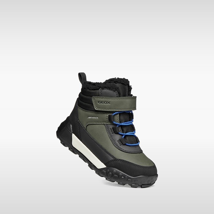Winter boots TREKKYUP ABX JUNIOR Dark Green/Black | GEOX