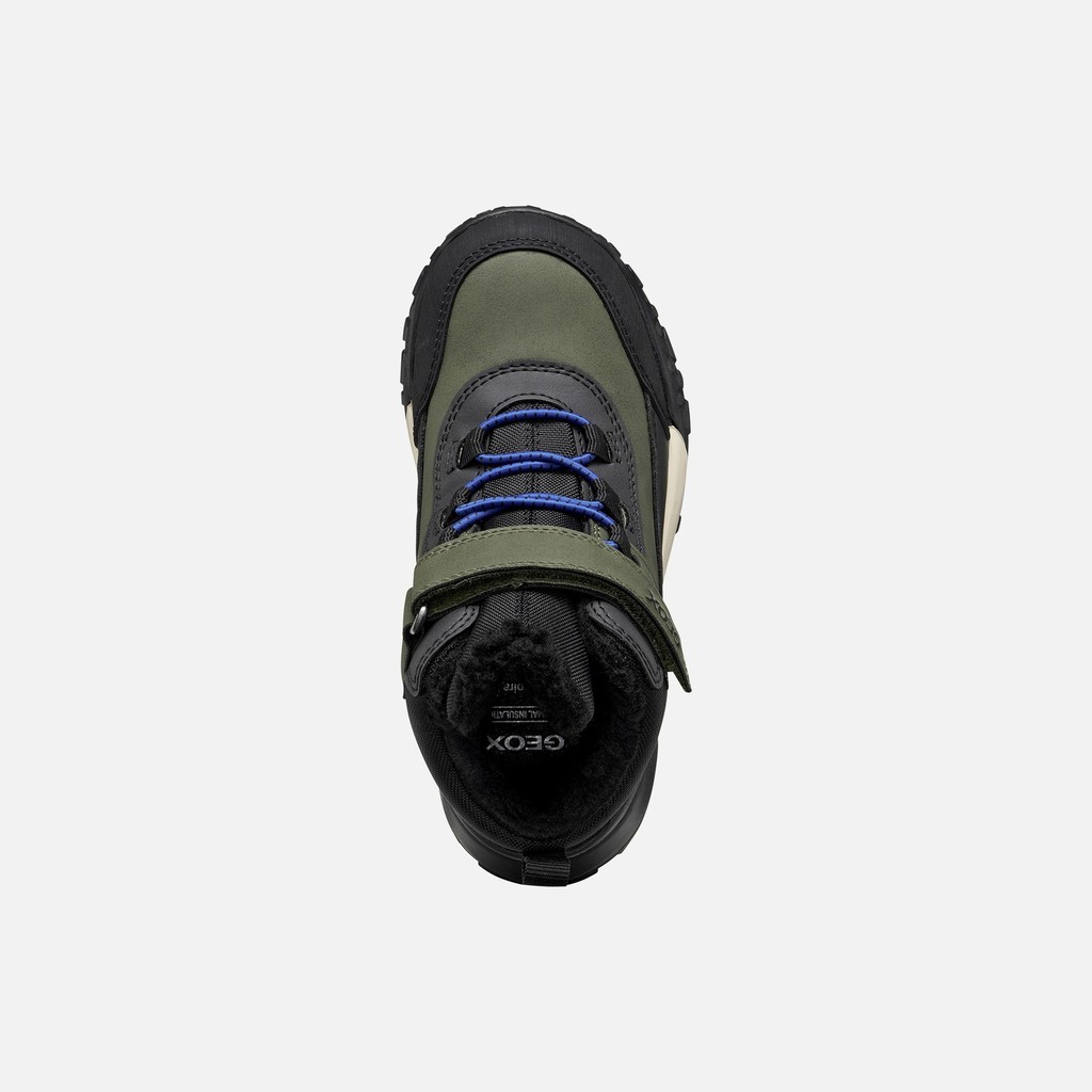 Waterproof ankle boots TREKKYUP ABX JUNIOR Dark Green/Black - image number 5 | GEOX