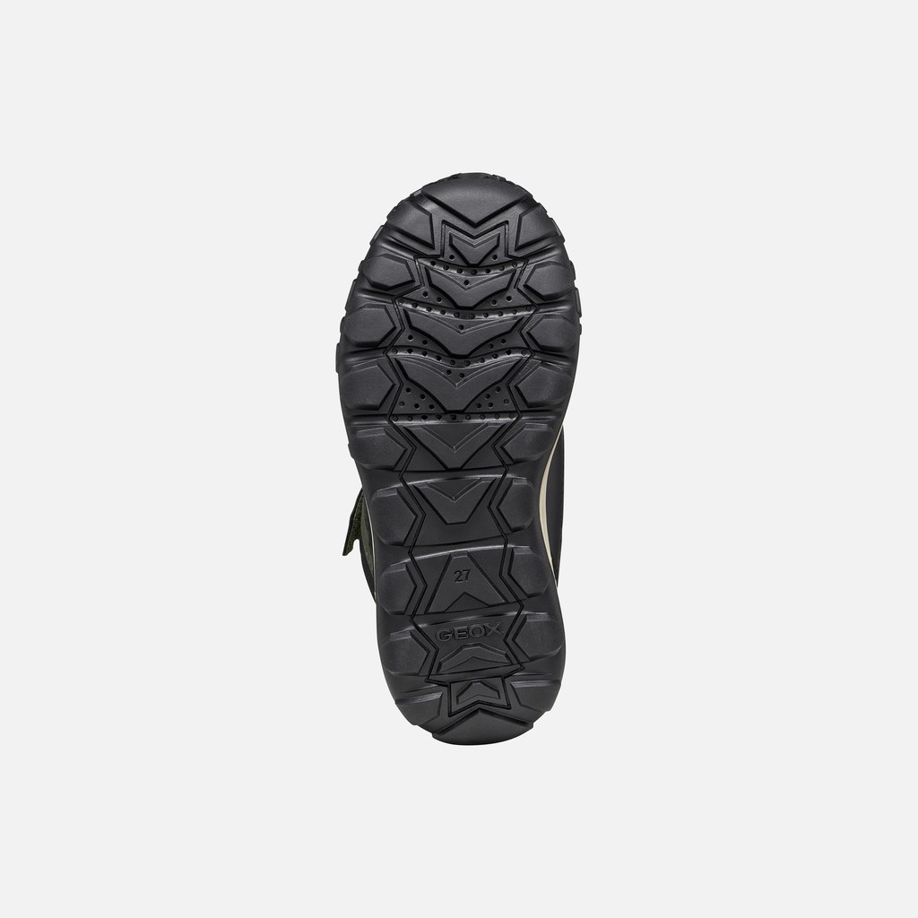 Waterproof ankle boots TREKKYUP ABX JUNIOR Dark Green/Black - image number 6 | GEOX