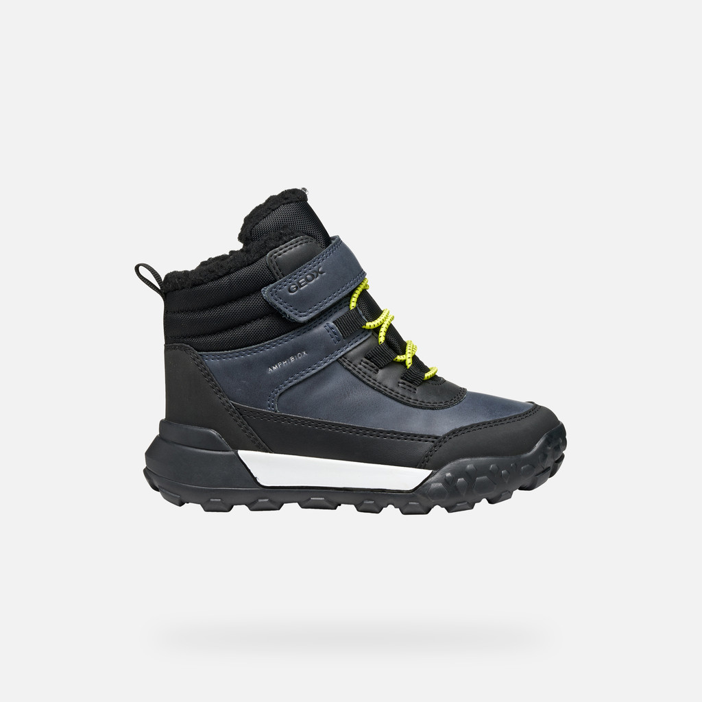 Winter boots TREKKYUP ABX JUNIOR Navy/Lime - image number 1 | GEOX