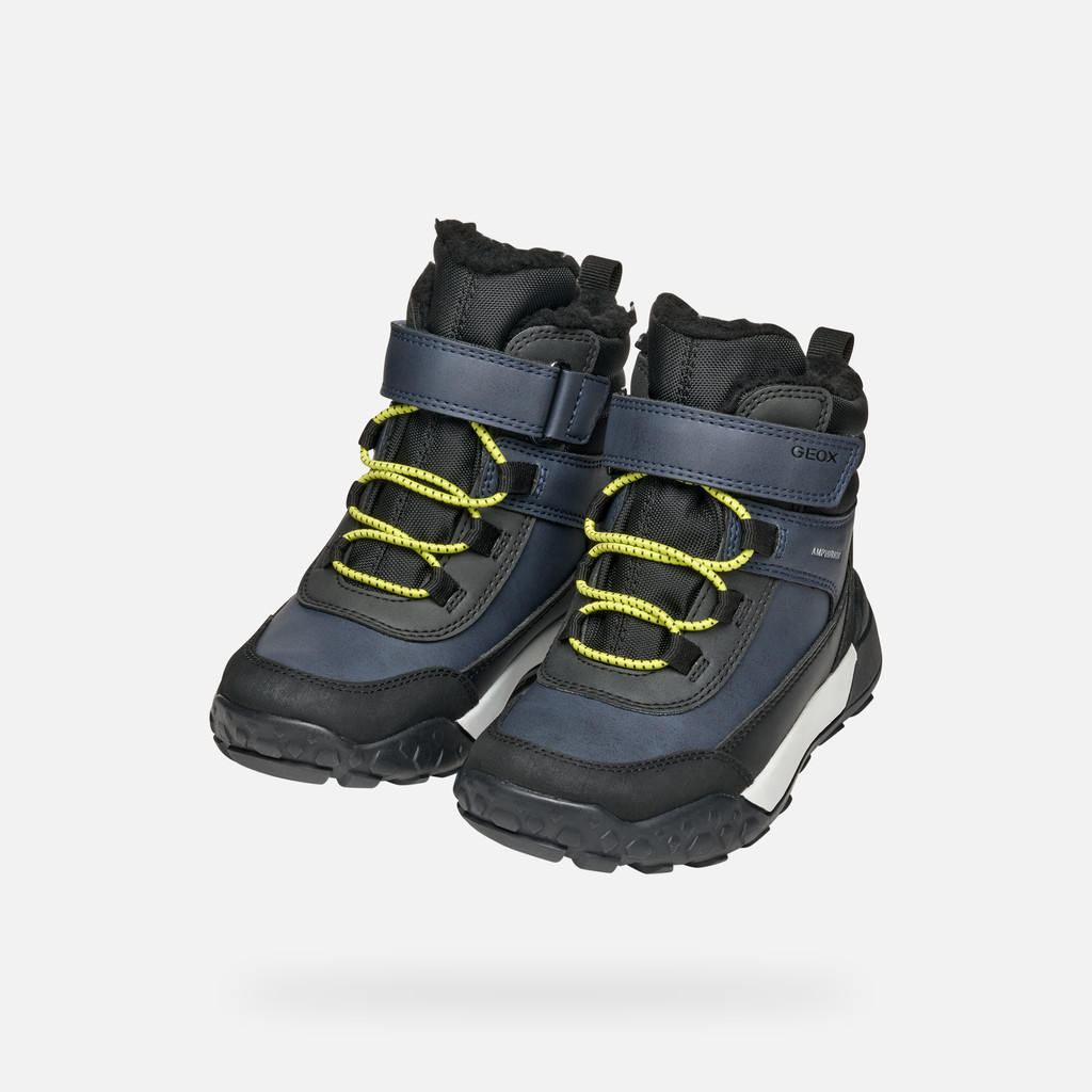 Winter boots TREKKYUP ABX JUNIOR Navy/Lime - image number 7 | GEOX
