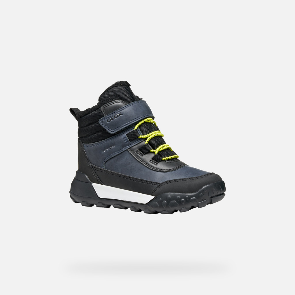 Winter boots TREKKYUP ABX JUNIOR Navy/Lime - image number 2 | GEOX