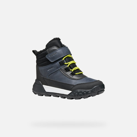 Winter boots TREKKYUP ABX JUNIOR Navy/Lime - image number 2 | GEOX