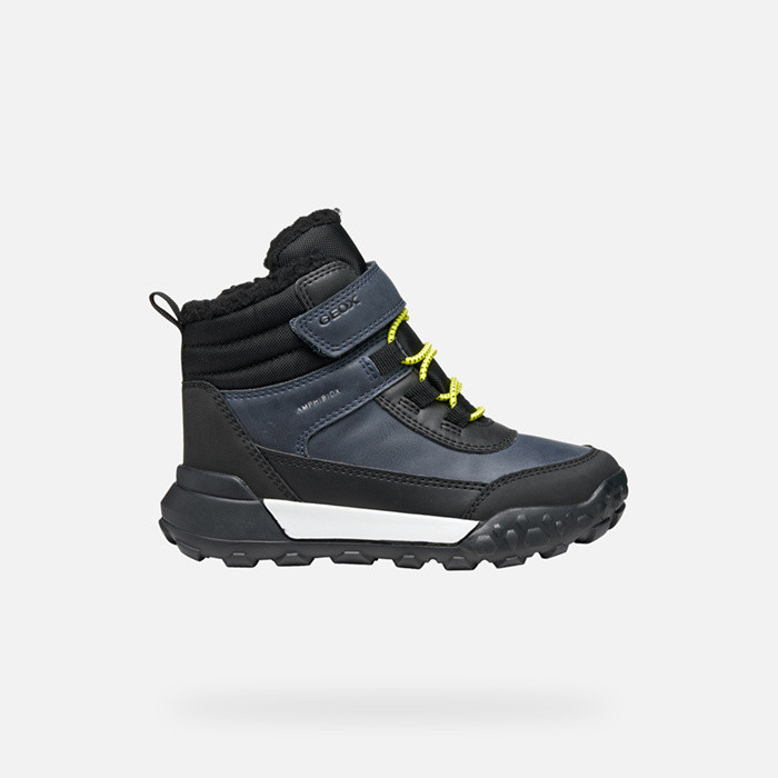Winter boots TREKKYUP ABX JUNIOR Navy/Lime | GEOX