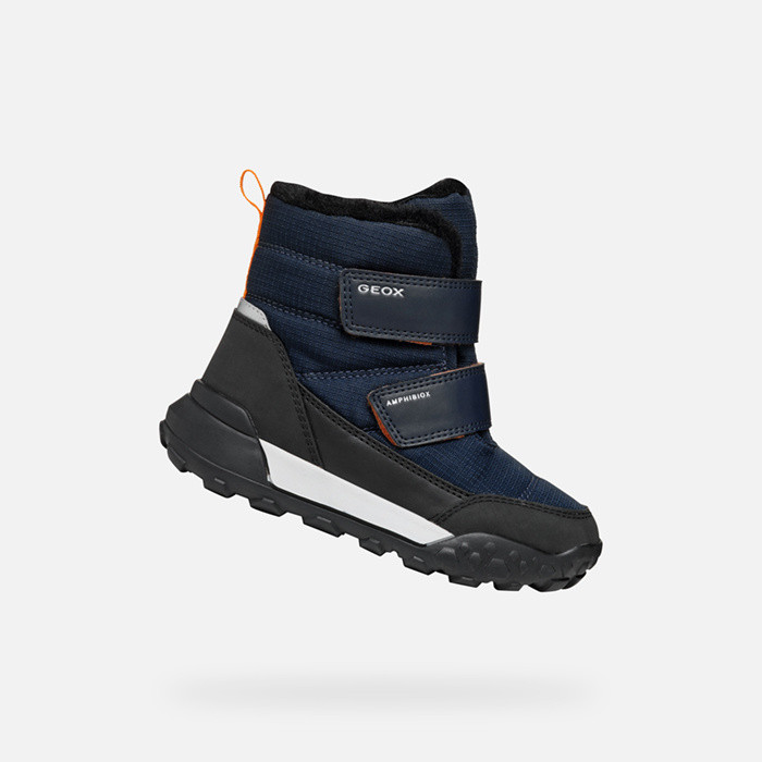 Chaussures imperméables TREKKYUP ABX JUNIOR Bleu marine/Noir | GEOX
