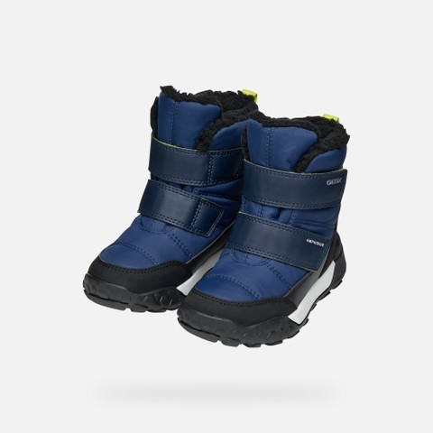 Botas de invierno TREKKYUP ABX JUNIOR Azul marino/Verde lima - image number 7 | GEOX