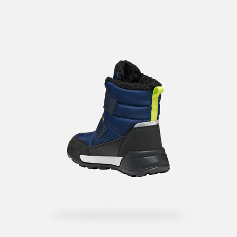 Botas de invierno TREKKYUP ABX JUNIOR Azul marino/Verde lima - image number 3 | GEOX