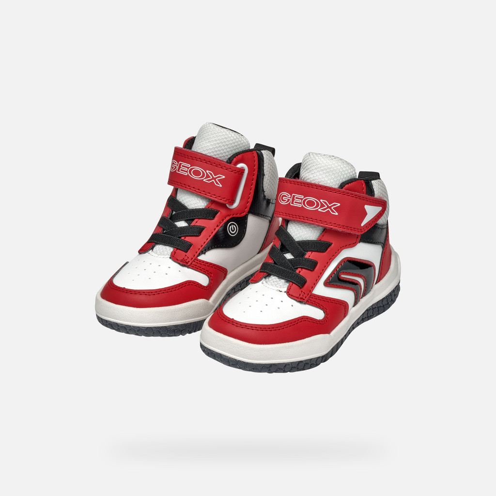 Geox BUZZERLIGHT Hi Top US 12 Little Kid Red