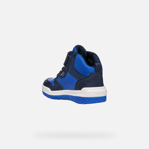 High top sneakers BUZZERLIGHT BOY Navy/Royal - image number 3 | GEOX