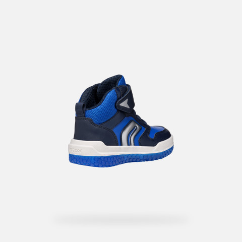 High top sneakers BUZZERLIGHT BOY Navy/Royal - image number 4 | GEOX