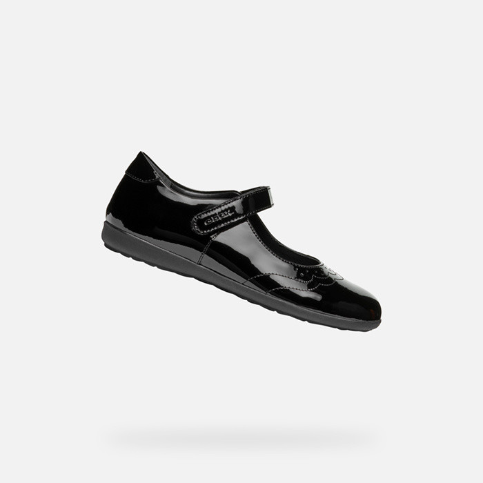 Ballet flats with straps IBERIDE GIRL Black | GEOX