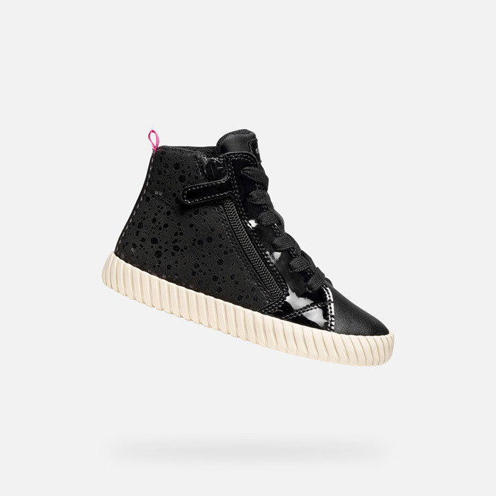 High top sneakers MIRROLESS GIRL Black | GEOX