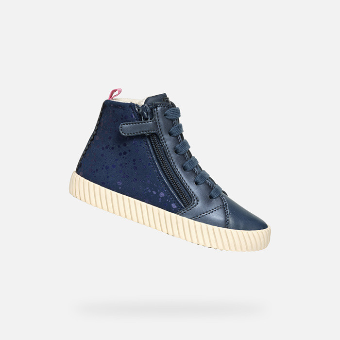 Sneakers alte MIRROLESS BAMBINA Blu navy | GEOX