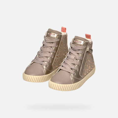 Glitter shoes MIRROLESS GIRL Dark Beige - image number 7 | GEOX