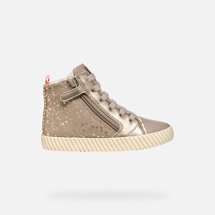High top sneakers MIRROLESS GIRL Dark Beige | GEOX