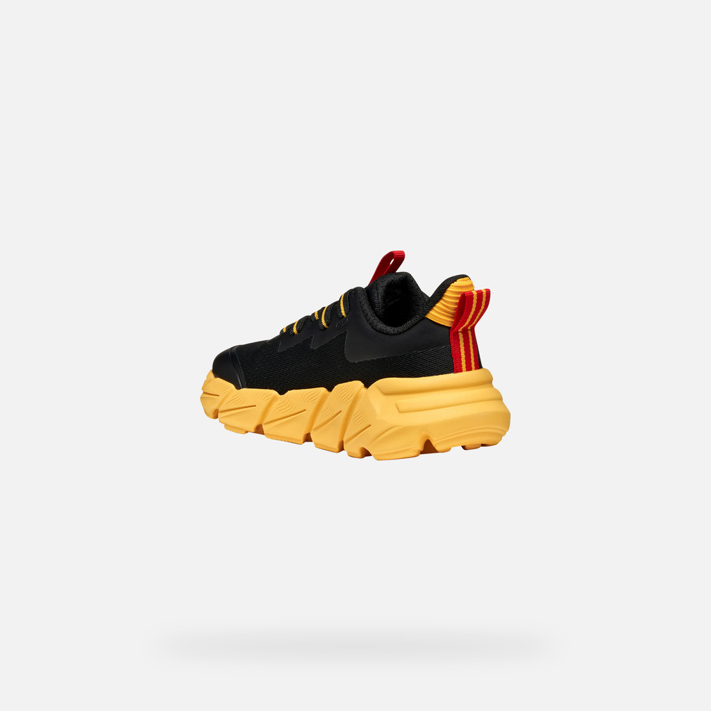 Low top sneakers FLEXYPER FAST JUNIOR Black/Yellow - image number 3 | GEOX