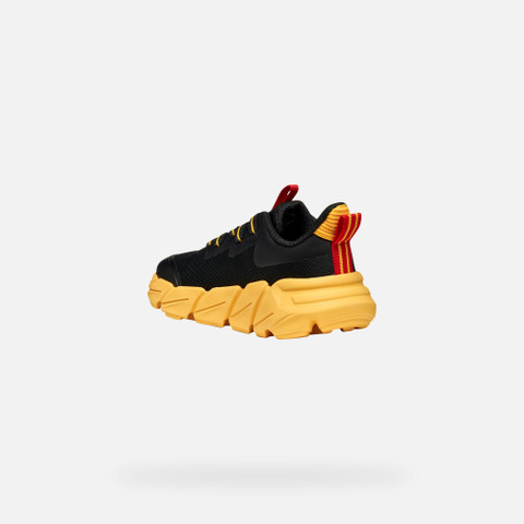 Low top sneakers FLEXYPER FAST JUNIOR Black/Yellow - image number 3 | GEOX