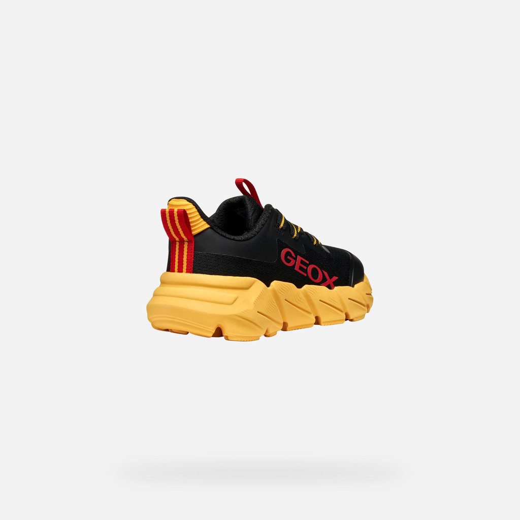 Low top sneakers FLEXYPER FAST JUNIOR Black/Yellow - image number 4 | GEOX