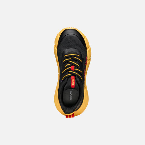 Low top sneakers FLEXYPER FAST JUNIOR Black/Yellow - image number 5 | GEOX