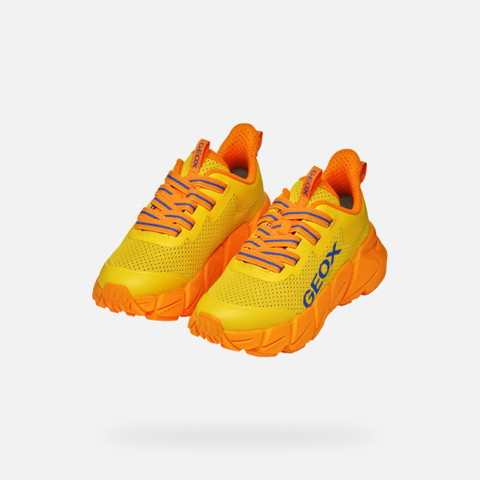 Low top sneakers FLEXYPER FAST JUNIOR Yellow/Orange - image number 7 | GEOX