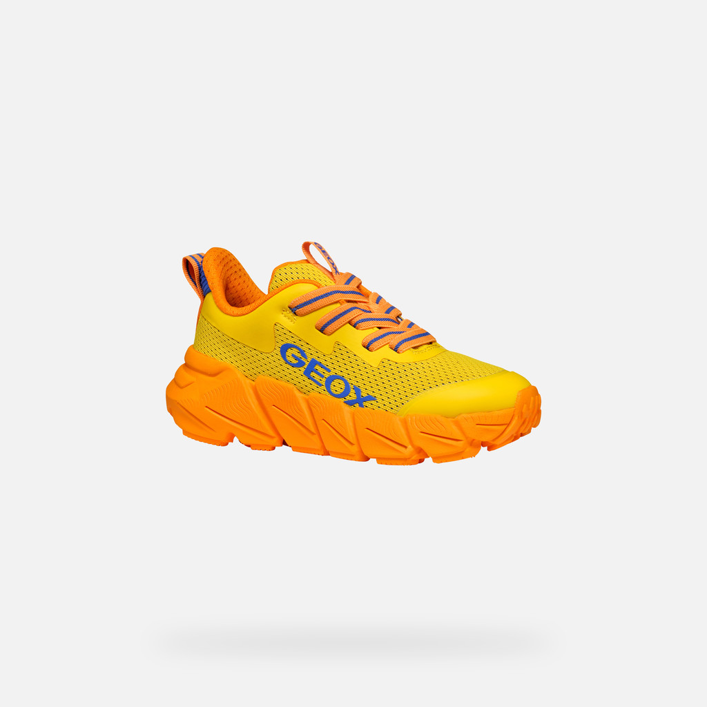 Low top sneakers FLEXYPER FAST JUNIOR Yellow/Orange - image number 2 | GEOX