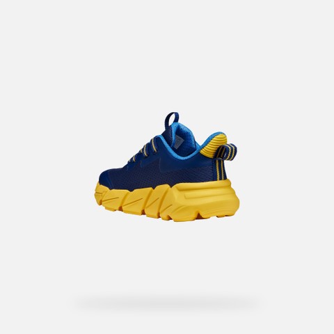 Low top sneakers FLEXYPER FAST JUNIOR Navy/Yellow - image number 3 | GEOX