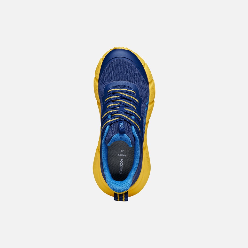 Low top sneakers FLEXYPER FAST JUNIOR Navy/Yellow - image number 5 | GEOX