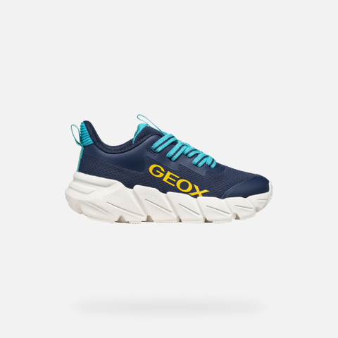 Low top sneakers FLEXYPER FAST JUNIOR Navy/Light Blue - image number 1 | GEOX