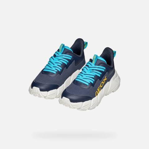 Baskets basse FLEXYPER FAST JUNIOR Bleu marine/Bleu clair - image number 7 | GEOX