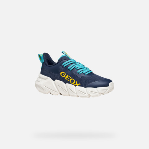 Low top sneakers FLEXYPER FAST JUNIOR Navy/Light Blue - image number 2 | GEOX