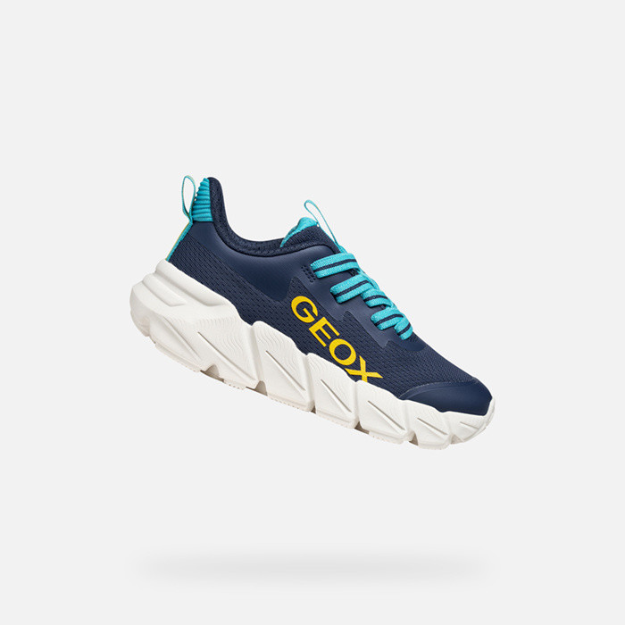 Low top sneakers FLEXYPER FAST JUNIOR Navy/Light Blue | GEOX