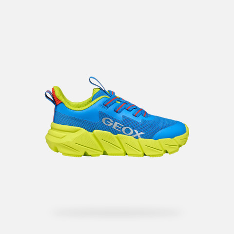 Low top sneakers FLEXYPER FAST JUNIOR Royal/Lime - image number 1 | GEOX