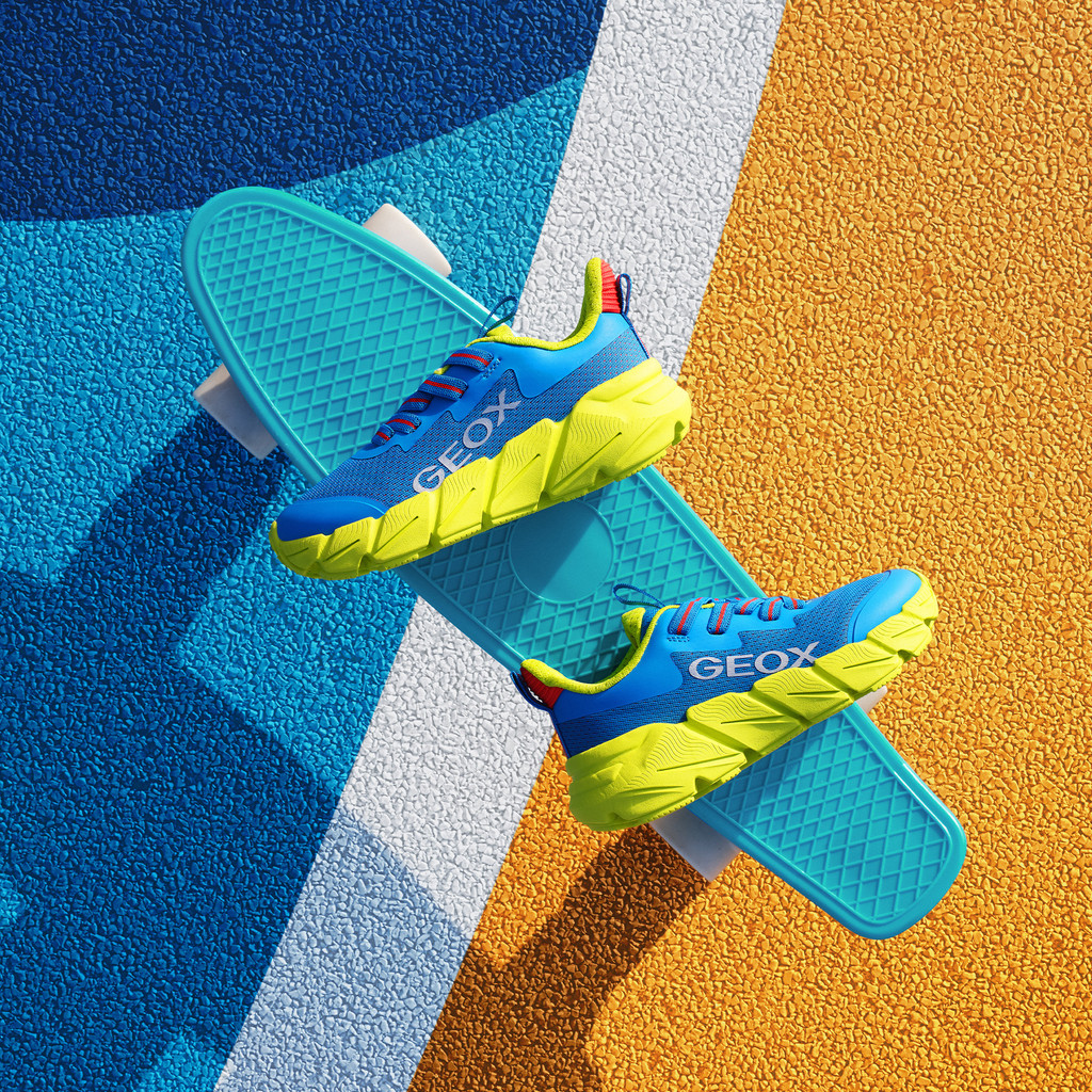 Low top sneakers FLEXYPER FAST JUNIOR Royal/Lime - image number 9 | GEOX