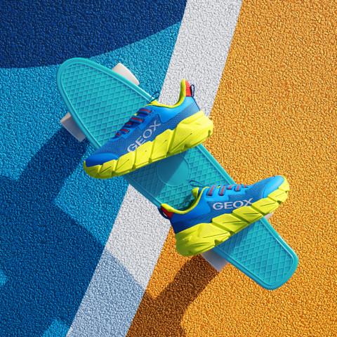 Low top sneakers FLEXYPER FAST JUNIOR Royal/Lime - image number 9 | GEOX