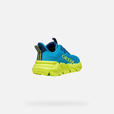 Low top sneakers FLEXYPER FAST JUNIOR Light Blue/Lime - image number 4 | GEOX
