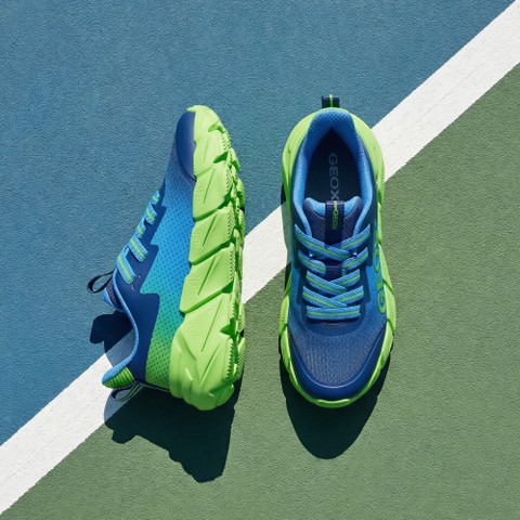 Low top sneakers FLEXYPER FAST BOY Light Blue/Lime - image number 1 | GEOX