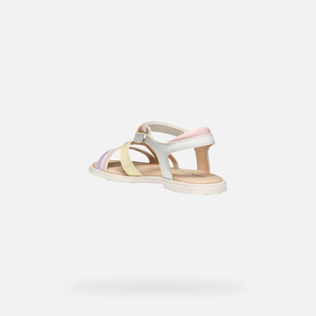 Offene Sandalen SANDAL KARLY M&Auml;DCHEN Wei&szlig;/Lila - image number 3 | GEOX